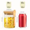 Versatile 18oz Airtight Glass Jars with Airtight Lids