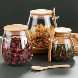 Hermetic Glass Food Storage Jars w/ Airtight Lid (size: 350ml)