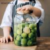 KEMORELA  Kitchen Glass Jars Heat Resistant & Transparent w/ Acacia Lid
