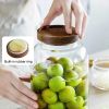 KEMORELA  Kitchen Glass Jars Heat Resistant & Transparent w/ Acacia Lid