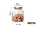 KEMORELA  Kitchen Glass Jars Heat Resistant & Transparent w/ Acacia Lid
