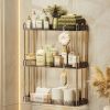 Multi-Layered Metal Wall-Mounted Storage Rack with No-Drill