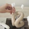 Ceramic Toothbrush Holder & Brush Storage w/ Rope Knot Design