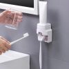 Automatic Toothpaste Dispenser w/ Toothpaste Squeezer & Toothbrush Holder