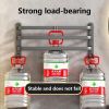Gray No-Drill Wall-Mounted Bathroom Towel Rack