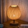 Modern Rustic Glow Bamboo Rattan Wood Table Lamp by Joyinled (US Plus)