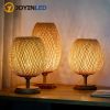 Modern Rustic Glow Bamboo Rattan Wood Table Lamp by Joyinled (US Plus)