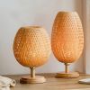 Modern Rustic Glow Bamboo Rattan Wood Table Lamp by Joyinled (US Plus)