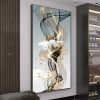 Nordic Style Golden Deer Tree Canvas Poster Prints