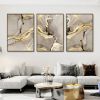 Marble Beige Gold Abstract Canvas Painting Prints