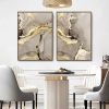 Marble Beige Gold Abstract Canvas Painting Prints