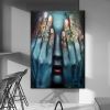 Modern Abstract Colored Fingers Canvas Painting