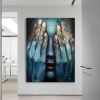 Modern Abstract Colored Fingers Canvas Painting