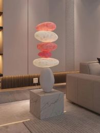 Creative Large Glowing Stone Feng Shui Sculpture (Color: Colored w/ lights, size: 80cm)