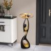 Sculpture End Table in Abstract Design w/ Ebony and Gold Finish
