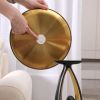 Sculpture End Table in Abstract Design w/ Ebony and Gold Finish