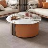Modern Retractable Round Coffee Table Set