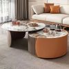 Modern Retractable Round Coffee Table Set