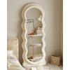 Full Length and Wall Mounted Wavy Mirror with Stand