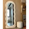Full Length and Wall Mounted Wavy Mirror with Stand