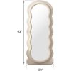 Full Length and Wall Mounted Wavy Mirror with Stand