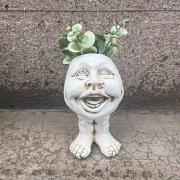 Exquisite Resin Planter Statue Vase (Color: Aunt Minnie)