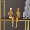 Modern Golden Abstract Resin Sculpture