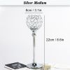 Silver/Gold Crystal Pillar Candle Holder
