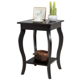 Accent Sofa End Table by Johns Homes (Black/Brown) (Color: Brown)