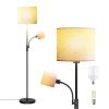 67.32In Mother-Daughter Floor Lamp Set w/ Linen Shade