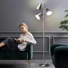 Modern 64" 3-Light LED Floor Lamp (Color: sliver)