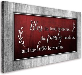 Motivational Quotes Wall Art Blue and Grey Canvas Prints (Color: Red, size: 20inchx40inch)