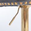 Golden Velvet Swivel Barstools - Set of 2