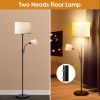 67.32In Mother-Daughter Floor Lamp Set w/ Linen Shade