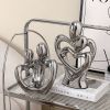 NORTHEUINS Ceramic Abstract Couple Statue