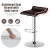 Modern Design Adjustable PU Leather Backless Bar Stools (Set of 2)