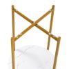 Modern 2-Layer  Marble Tabletop with Metal Frame End Table