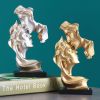 Romantic Resin Couple Mask Kissing Lover Figurines