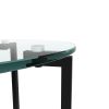 Round 2-Layer Tempered Glass End Table by Yeah Depot