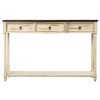 Console Table w/ Drawers & Long Shelf for Entryway