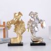 Romantic Resin Couple Mask Kissing Lover Figurines