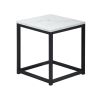 Wood Finish End Table w/ Metal Frame by Sky Home - Black