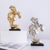 Romantic Resin Couple Mask Kissing Lover Figurines
