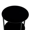 Modern Round End Tables with Tempered Glass by New Space (Set of 2)