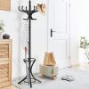 Wooden Umbrella Standing Coat Rack Tree with 12 Hooks