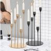 Luxury 5-Head Metal Candle Holder Set