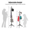 Entryway Height Adjustable Coat Rack with 9 Hooks