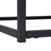 Wood Finish End Table w/ Metal Frame by Sky Home - Black