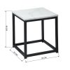 Wood Finish End Table w/ Metal Frame by Sky Home - Black