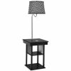 Floor Lamp Bedside Desk w/ USB Charging Ports Shelves